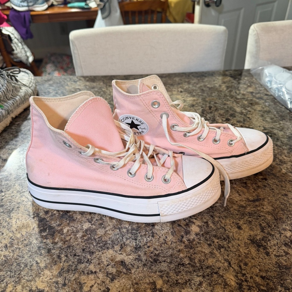 Converse Chuck Taylor All Star Lift Platform Pink High Top Sneakers A06507F 7